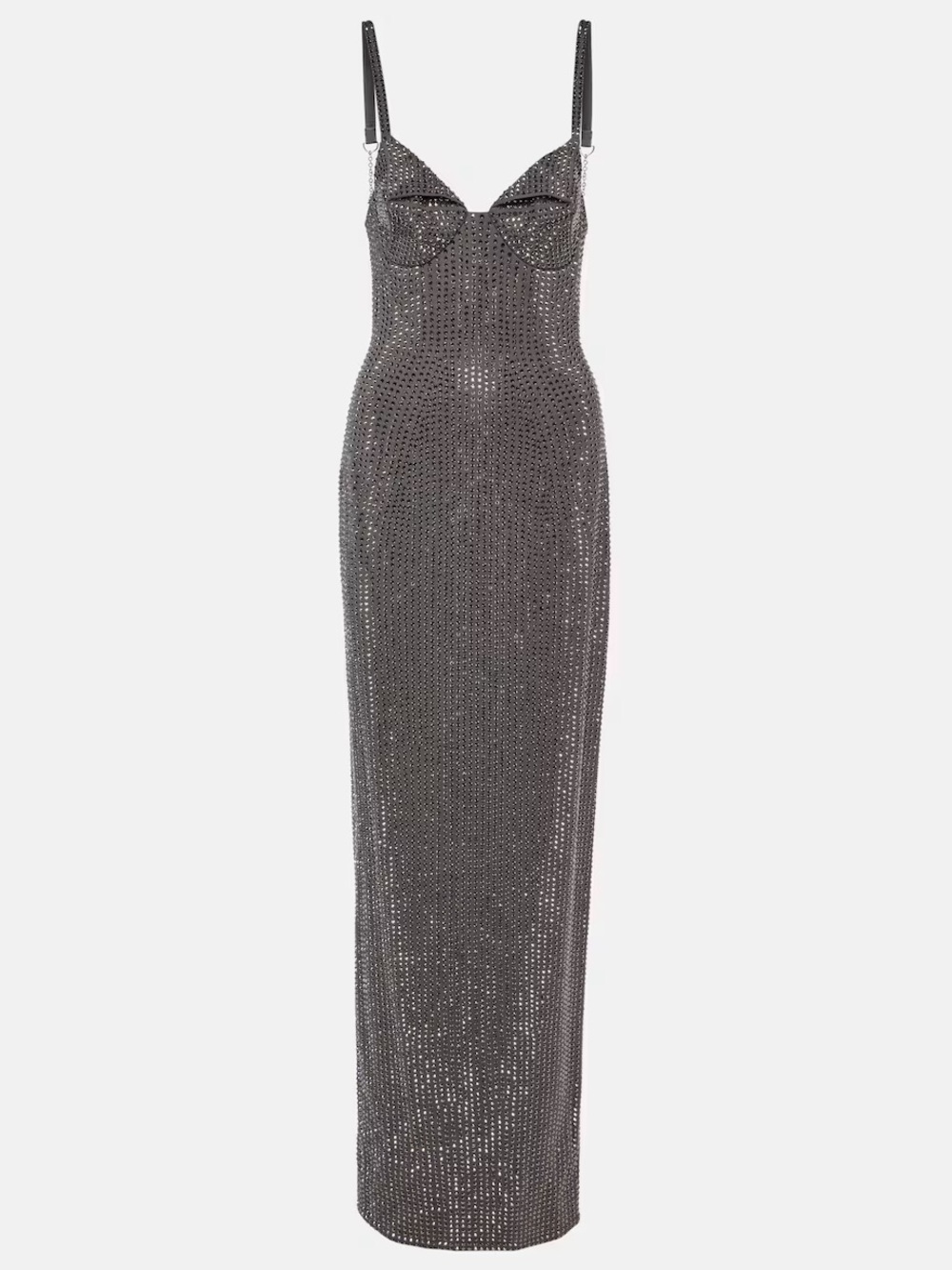 NWT AREA Black Crystal Gown
